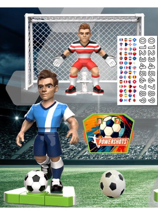 Funrise PowerShots Strike Soccer Action Figure Playset, Sam 9-Inches Collectible Figure | 1-Piece Action Figure | Dynamic Striker and a Skilled Goalkeeper | Ineractive Playset | Perfect for Football Fans and Kids - Image 4